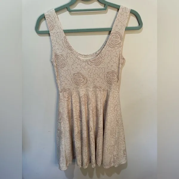 Free People Cream Beaded Floral‎ Dress Sz XS - Image 4