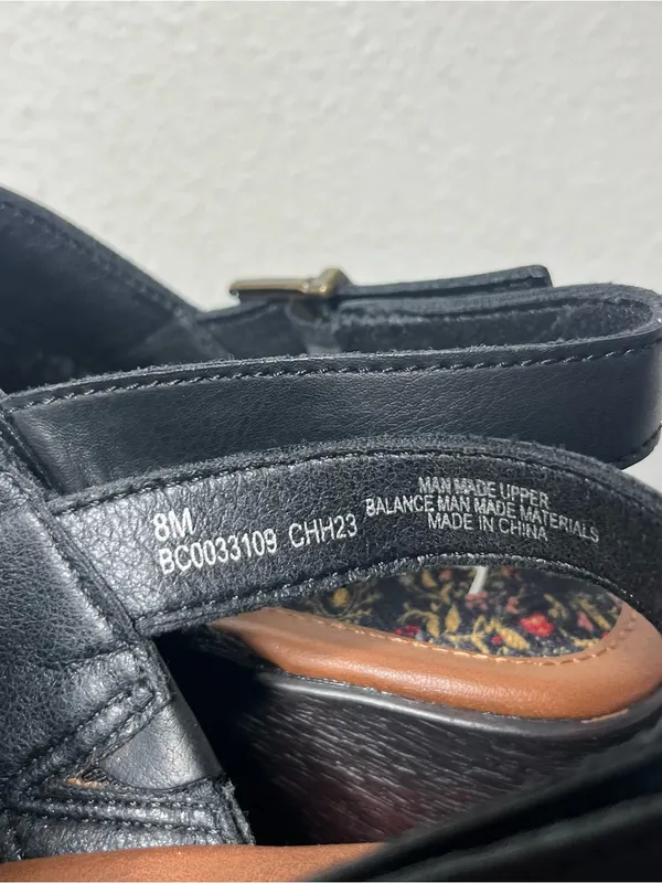 NEW BOC Born Concept Closed Toe Slingback Wedge Mule Clog in Black Size 8 - Image 7