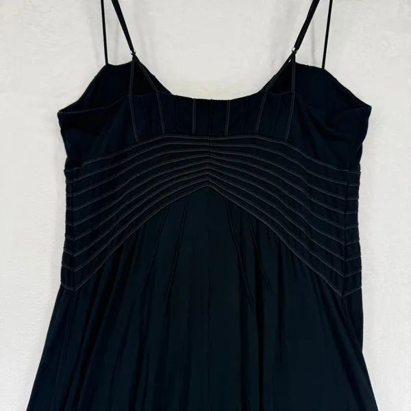 Soma Black Ribbed Spaghetti Strap Maxi Slip Dress coquette fairy goth‎ witchy XL - Image 2
