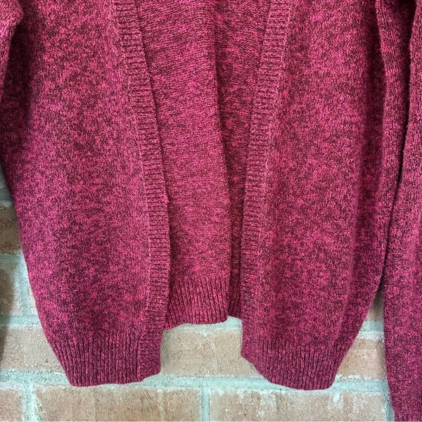 Abercrombie Fitch Open Front Knit Cardigan Women’s Small Berry Pink Long Sleeve - Image 3