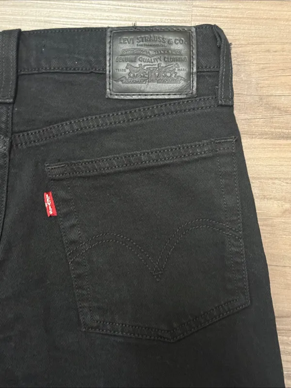 Levi’s Premium Wedgie Straight Ankle Jeans 25 Fits 26x27 Black Sprout $108 - Image 5