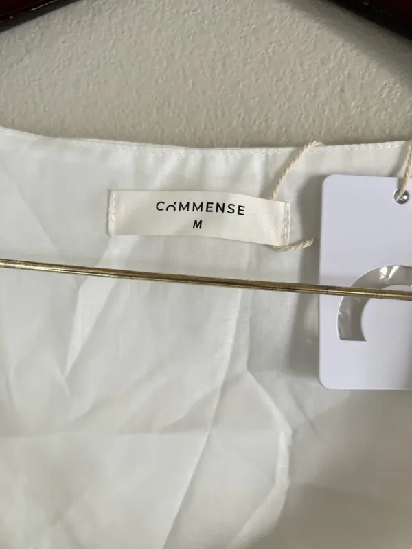 Commense White Puff Sleeve Short Shirt Dress - Image 7