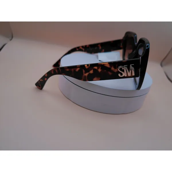 Steve Madden Margia Tortoise‎ Shell Square Sunglasses Brown Gradient SM Logo NEW - Image 5
