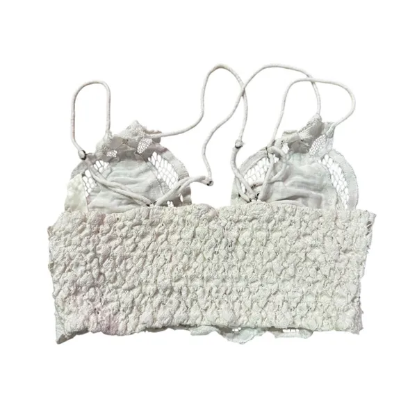 Free People Adella White Lace Crochet Bralette Crop Top Boho‎ Festival S - Image 2