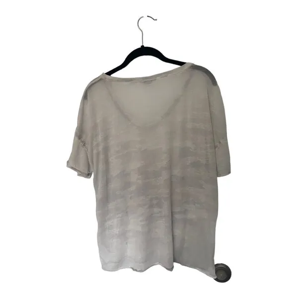 Lucky Brand Women’s Sheer Burnout Oversized T-Shirt White Gray Print Size M - Image 3