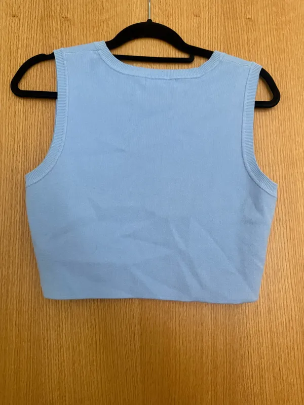 Boutique Blue Crop Top - Image 2