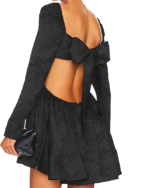 NWT Sau Lee Lena Dress Mini Black Size 6 - Image 2