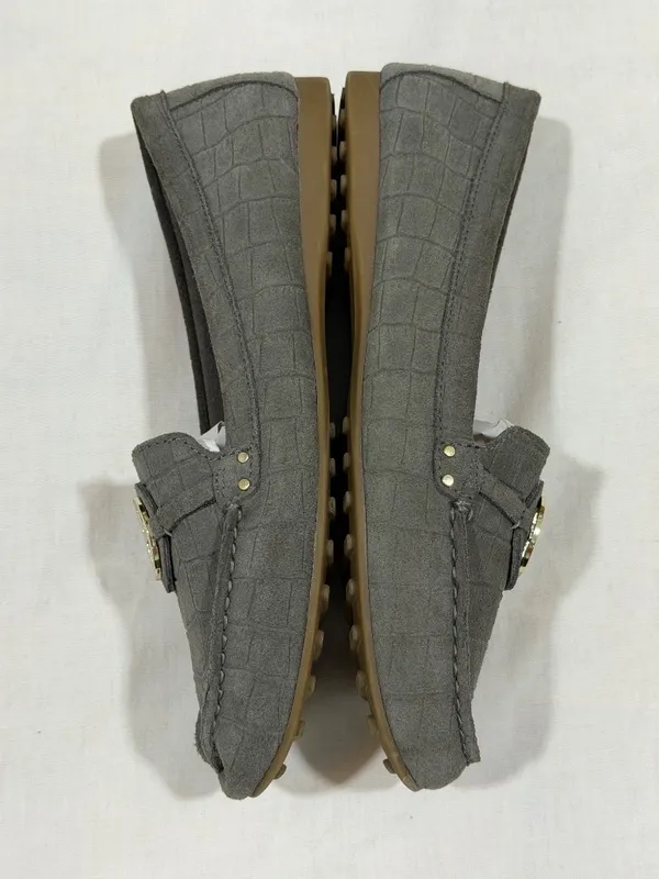 Giani Bernini Dailyn2 Women’s Leather Suede Loafers Memory Foam Grey Sz 8M - Image 2