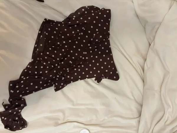 Boutique Polka Dot Top and scarf - Image 3