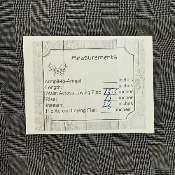 Zara Basic Gray Plaid Ruffle Pockets High Waist Straight Leg Pants SZ S #2010 - Image 10
