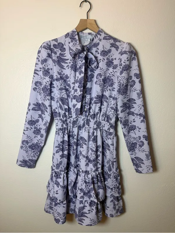 Hill House Home Talia Dress Lilac Tonal Crepe - Image 2