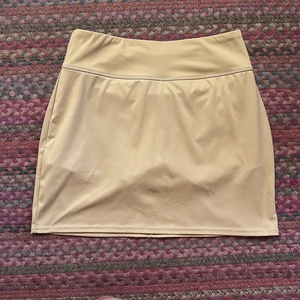 Real Essentials Tan Brown Tennis Golf Athletic Skirt Skort - Image 5