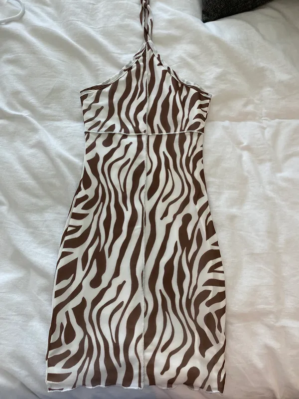 Jay Jay Mini Dress Chocolate Zebra - Image 4