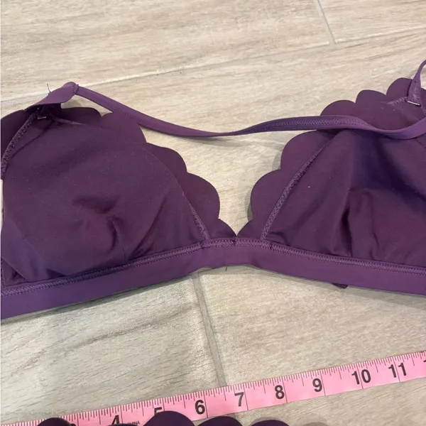 Kate Spade Scalloped Edge Dark Purple Bikini Set size‎ Medium - Image 7
