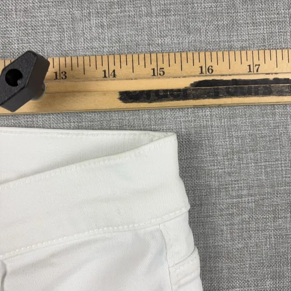 7 For All Mankind Jeans‎ Womens 31 White High Waist Ankle Skinny Denim 5-Pocket - Image 5