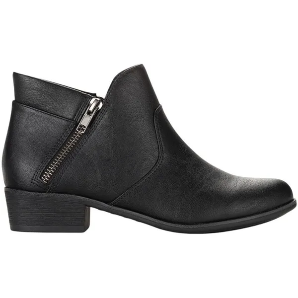NWT Sun + Stone Womens Adelinee Faux Leather Ankle Boots 10017856000 Black 5M - Image 2