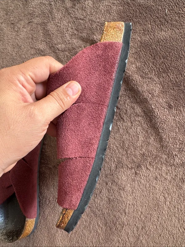 Betula by Birkenstock Women's Triple-Strap Suede Sandals in Wine - Image 10