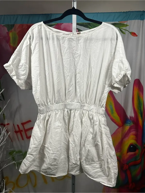 181. Free People White cotton poplin Mini Dress - Image 3