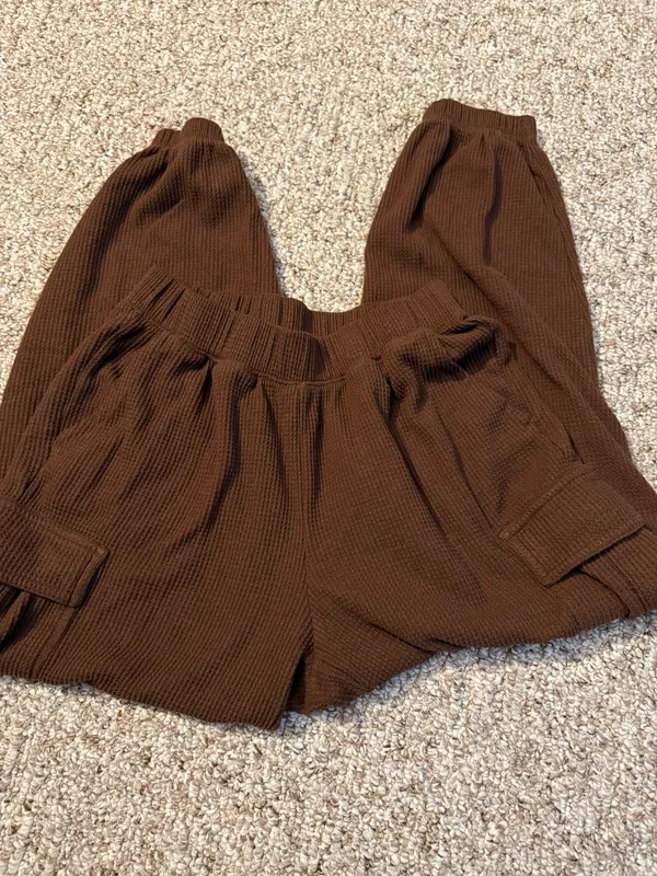 Aerie Waffle Knit Joggers Cargo - Image 2