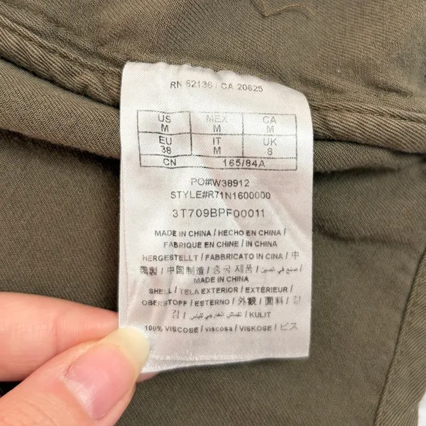 Guess Cargo Utility Jacket Women's M Green Viscose Military Gorpcore Retro Y2K - Image 12