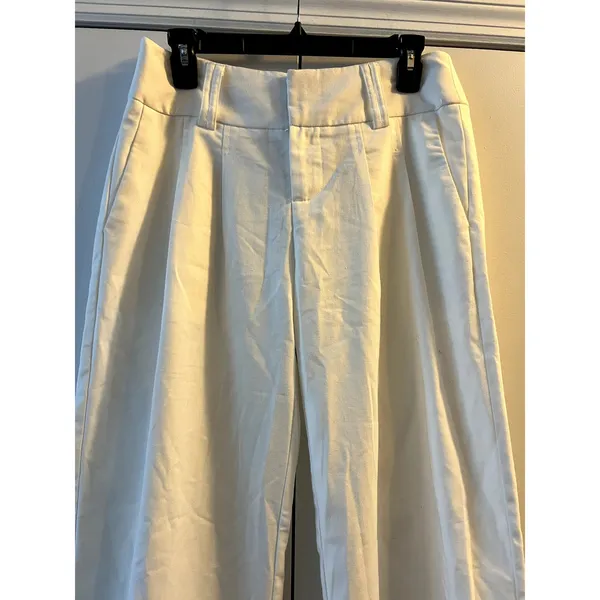 Princess Polly Two Lovers Linen Low Rise Pants White Size 6 New - Image 4