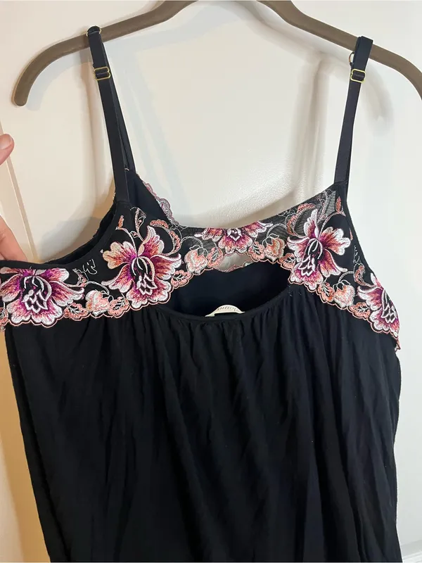 Soma Lined Fairy Delicate Floral Embroidery Adjustable Soft Camisole Top Size XL - Image 8