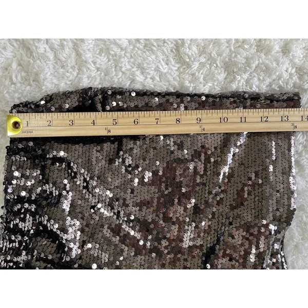 Sincerely Jules Shorts Womens Small Silver Sequin Hot Pants Elastic Waist Party - Image 9
