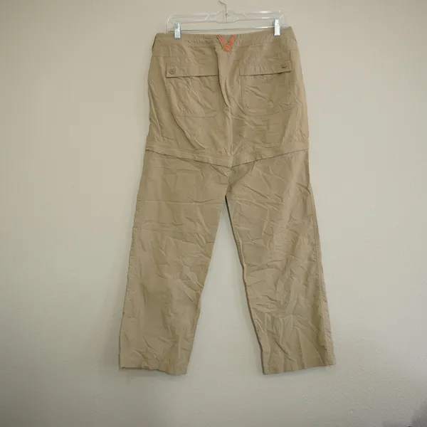 The North Face Women's Size 10 Tan Convertible Hiking Pants Zip Off Shorts Khaki - Image 9