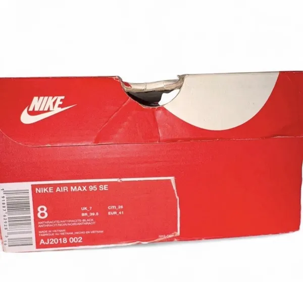 Men’s Nike Size 8 Air Max 95 SE Grey Trainers - Image 8