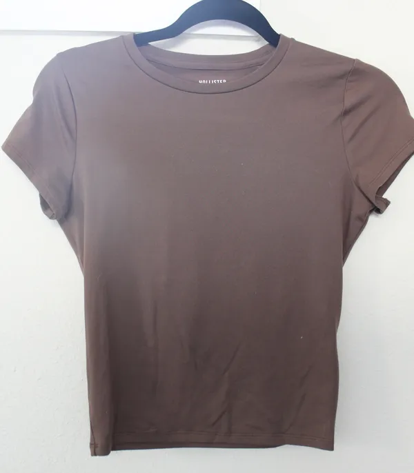 Hollister Seamless Fabric Crew Baby Tee Brown - Image 2