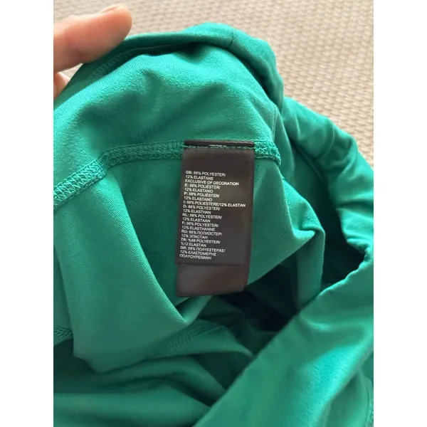 The North Face Flash Dry Women Active Wear Capri Leggings Green‎ Size Small - Image 4
