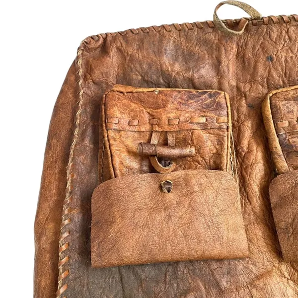 Vintage Brown Leather Saddle Bag Crossbody Rustic Cowboy Purse Bohemian - Image 4