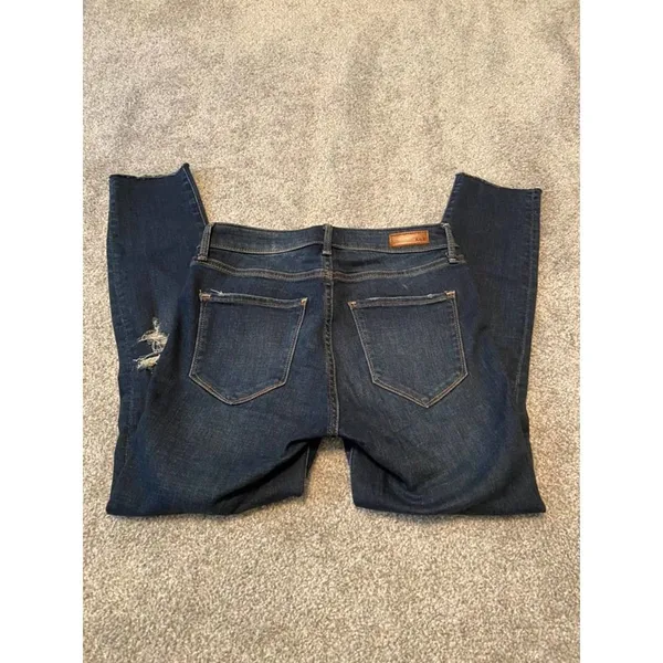 Abercrombie & Fitch Harper Low‎ Rise Ankle Jeans Dark Wash Distressed Size 25 0S - Image 3