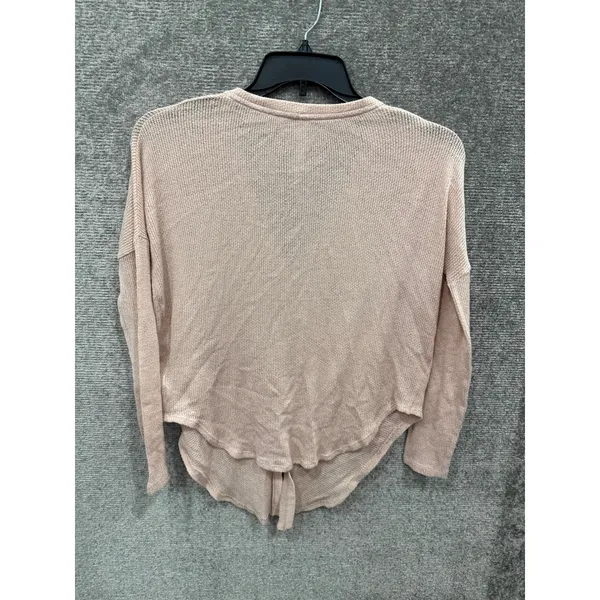 The Group Babaton Womens Pink Waffle Knit Cardigan S V-Neck SWF0-1113-30 - Image 8
