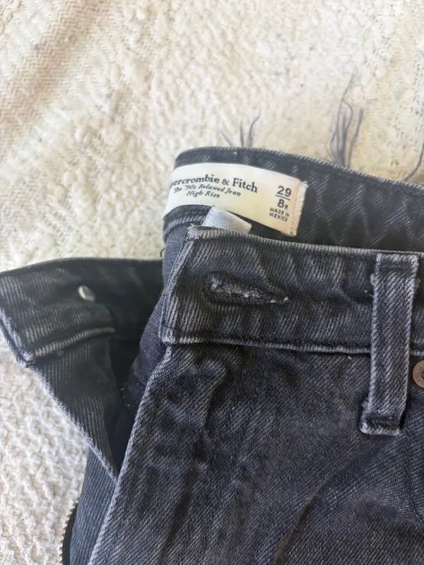 abercrombie black baggy jeans - Image 2
