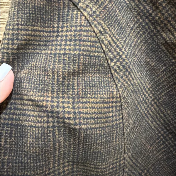 Peruvian Connection Plaid Structured Skirt size 4 Office Siren Quiet Luxury EUC - Image 3