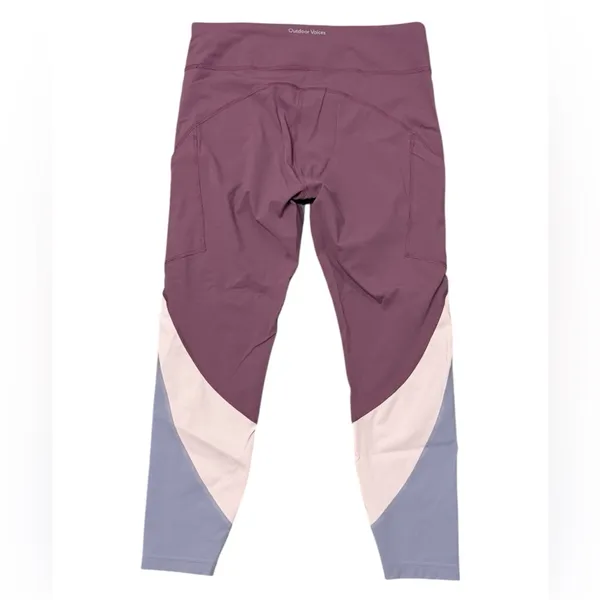 OUTDOOR VOICES Purple Colorblock Leggings Size XL - Image 5