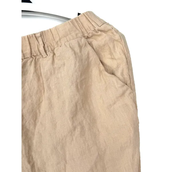 Quince M Women's 100% European Linen Tapered Ankle Pants Flax 24" inseam - Image 3