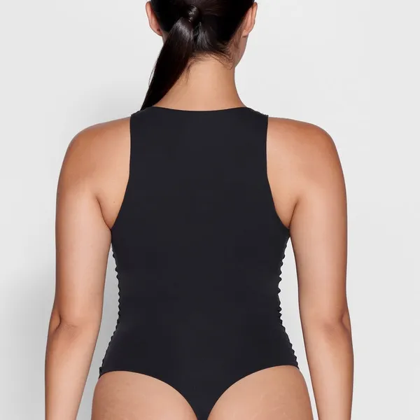 Skims Fits Everybody High Neck Bodysuit in Onyx Size Small New with tag - Image 4