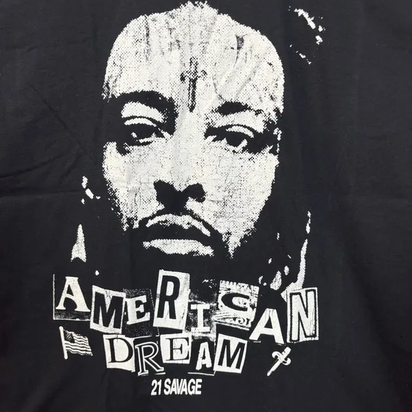 21 Savage American Dream Black T-Shirt XL - Image 2