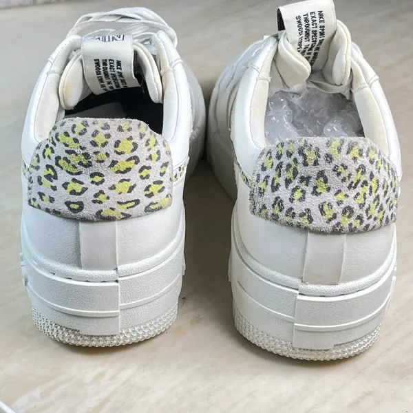 Nike Air Force 1 Pixel Leopard White Womens Sneakers DH9632-101 Size 8 - Image 4