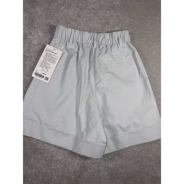 Lululemon Lululinen HR Short 6" Size 23 Womens Linen Shorts Ocean Air Blue - Image 5