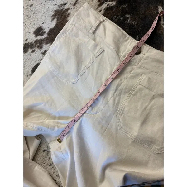 Anthropologie Maeve Colette Full Length Wide Leg Pants White Size 32 - Image 6