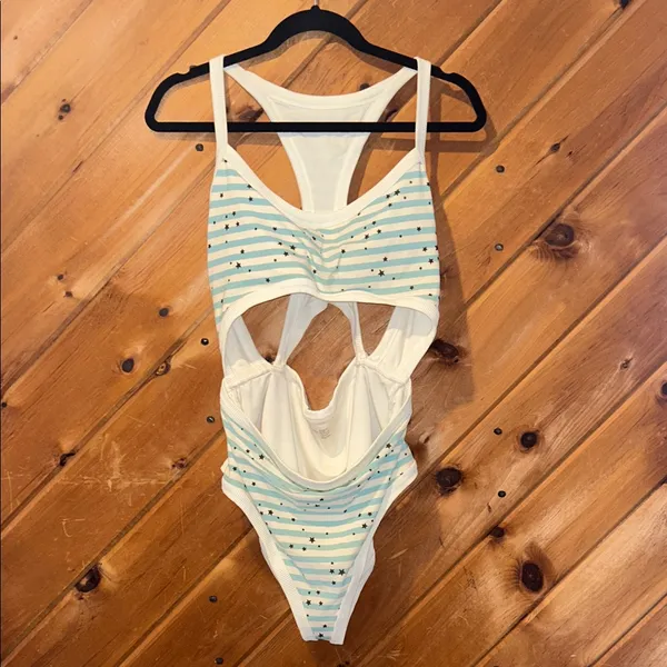 Aerie one piece scoop back stars & stripes swimsuit - Image 2
