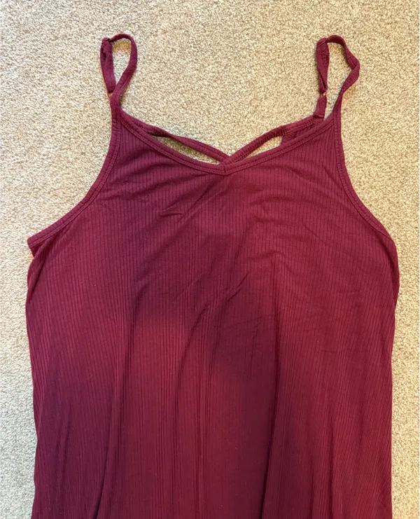 Mossimo Supply Co Maroon Cross Back Dress - Image 5