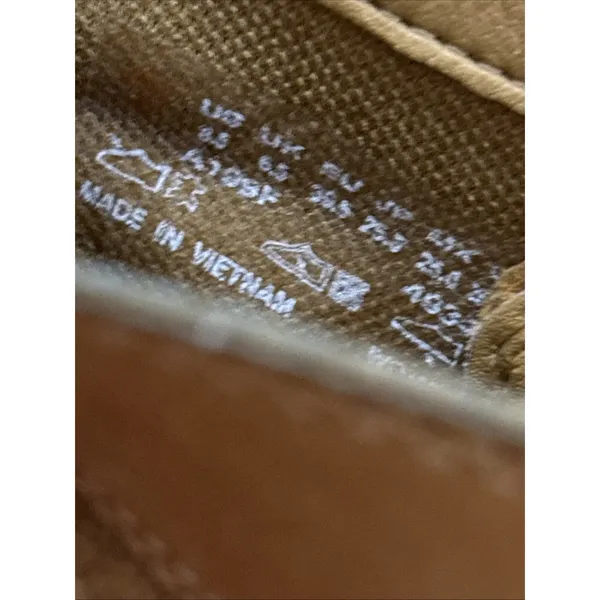 Timberland Women's Heeled Boots Size 8.5 Nubuck Wheat Combat Boot - Image 11