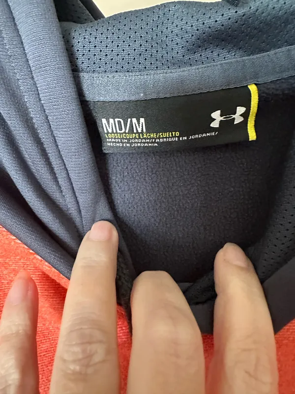 Under Armour Orange and Black Performance Hoodie - Image 4