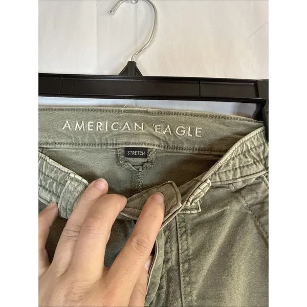 Women’s American Eagle Green Cargo Pants Size 00 Preowned - Image 4