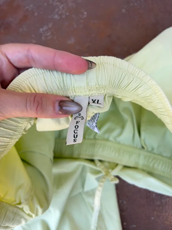 Vtg green wide leg capri cargo pant drawstring waist sz XL #y2k #outdoors #retro #utility - Image 6