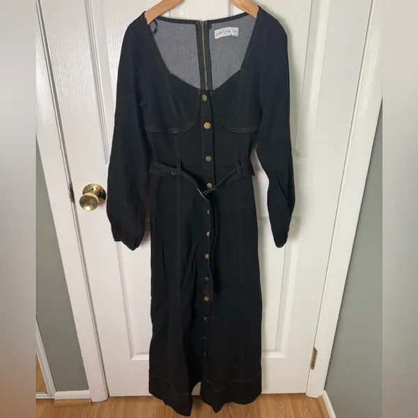 Petal & Pup Mateo Long Sleeve Denim Dress XS - Image 2